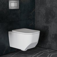 Унитаз подвесной Roxen Boro One Rimless 6 в 1 StounFix Dual Fresh 621774 (оружейная сталь/металл)