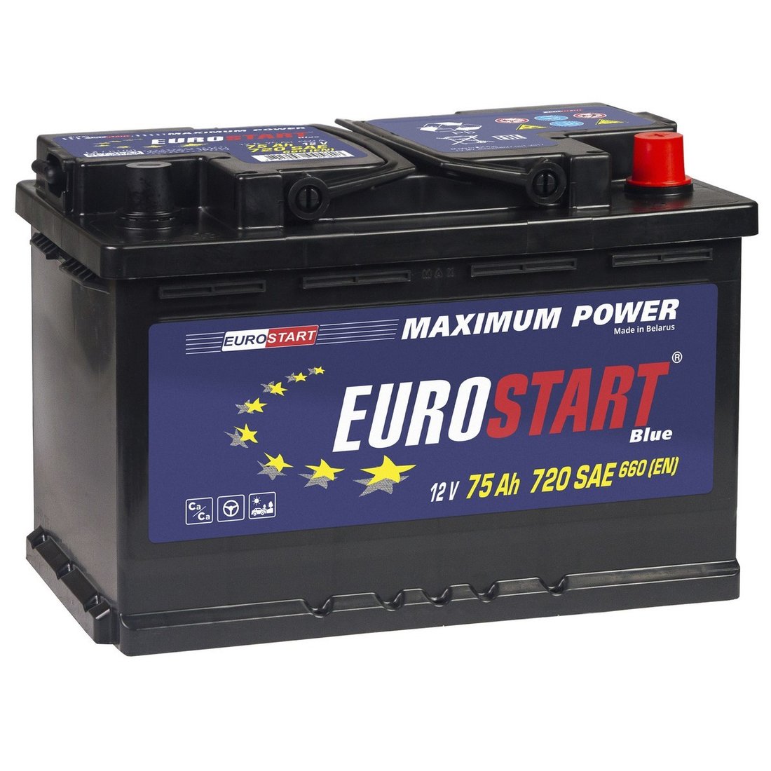 

Автомобильный аккумулятор Eurostart 75Ah EUROSTART Blue R+ (75 А·ч)