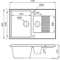 Кухонная мойка БелЭворс Forma (бежевый)