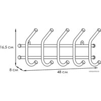 Вешалка для одежды ЗМИ Норма 5 ВН 24 (черный)