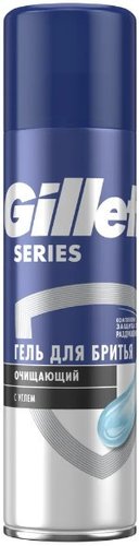 Гель для бритья Gillette Series Очищающий для бритья с древесным углем 200 мл