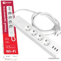 Умный удлинитель EKF Connect Wi-Fi c USB RCE-1-WF