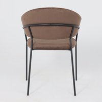 Стул с подлокотниками Алвест AV 433 (шоколадный бархат Confetti chocolate/черный)