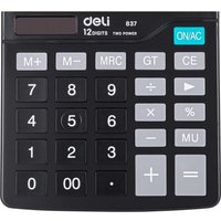 Калькулятор Deli E837 (черный)