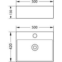 Умывальник Lauter 21478 + клапан 9229832 + сифон 21635B (черный матовый)