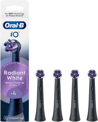 Сменная насадка Oral-B iO Radiant White (4 шт, черный)