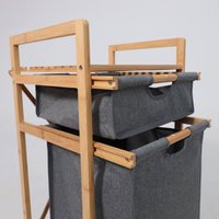 Корзина AksHome Lavender (бамбук/серый)