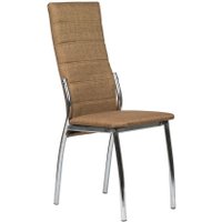 Стул ВВР Прага (коричневый/хром, рогожка)
