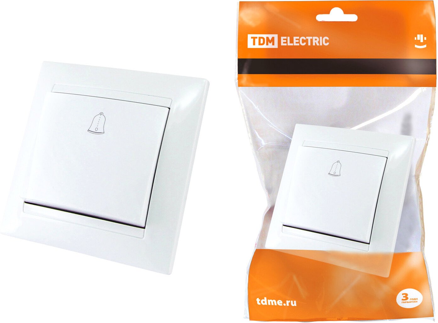 

Кнопка для звонка TDM Electric Лама SQ1815-0008 (белый)