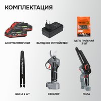  Profipower ProfiSet-2G20 E0217 (цепная пила, секатор, 2 АКБ)