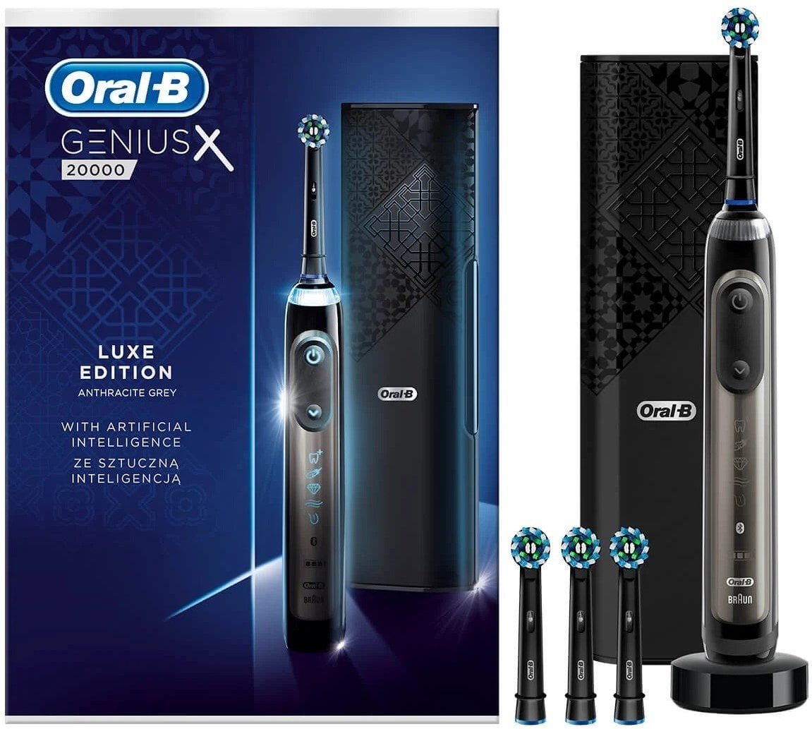 

Электрическая зубная щетка Oral-B Genius X 20000 Luxe Edition D706.546.6X (серый)