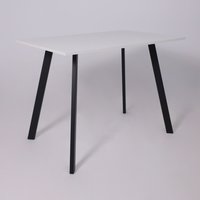 Кухонный стол ЭлиГард Solo 102x67 (белый структурный/черный) в Гродно