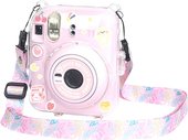 для Fujifilm Instax Mini 12 с ремешком (розовый)