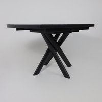 Кухонный стол Мамадома Leonel-130 раздвижной 130-165х85 (stone black st cer/черный)