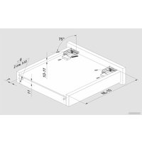Направляющие скрытого монтажа Boyard B-Slide DB8881Zn/500