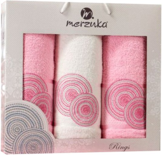 

Набор полотенец Merzuka Rings 11041 (3 шт, в коробке, розовый)