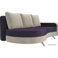 Тахта Лига диванов Премьер 105259 (правый, фиолетовый/бежевый)