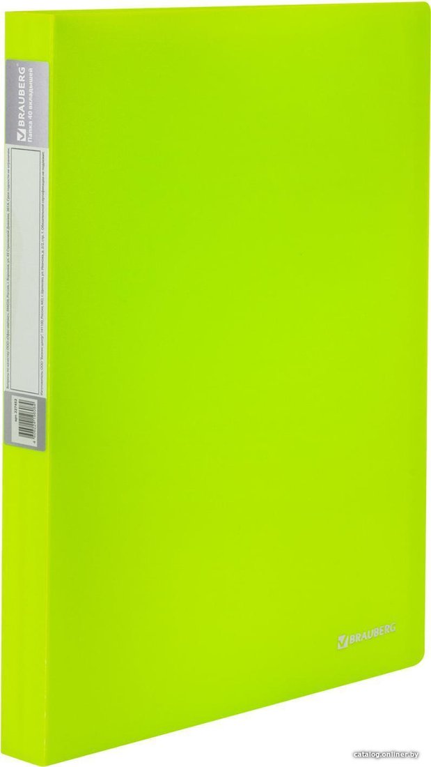 Папка для бумаг BRAUBERG Neon 227452 (зеленый)