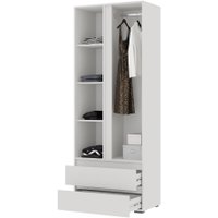 Шкаф распашной Стендмебель Хелен ШК 01 2-х створчатый (белый/белый)