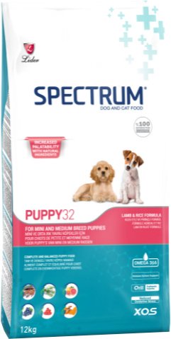

Сухой корм для собак Spectrum Puppy32 для щенков с ягненком 12 кг