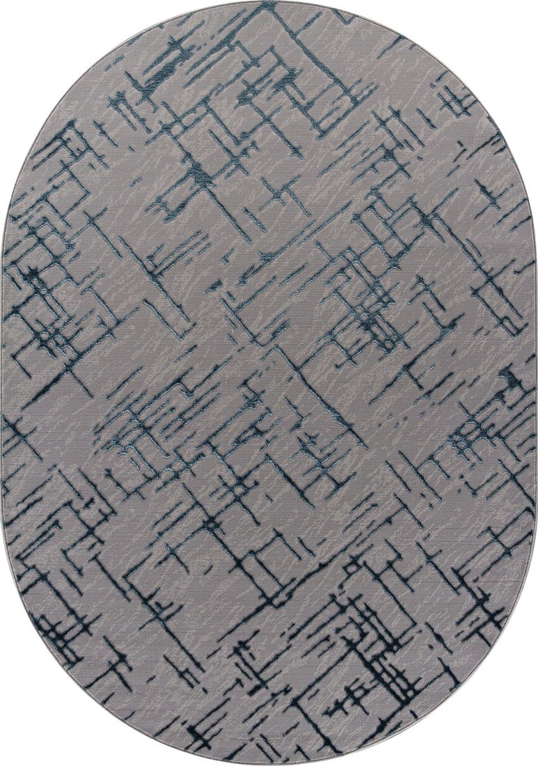 

Ковер для жилой комнаты Merinos Liman F164-OVAL-GRAY-D.BLUE (1.6х2.3)