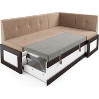 Угловой диван Мебель-АРС Нотис 211х82х135.5 см M11-28-14 (кордрой бежевый)