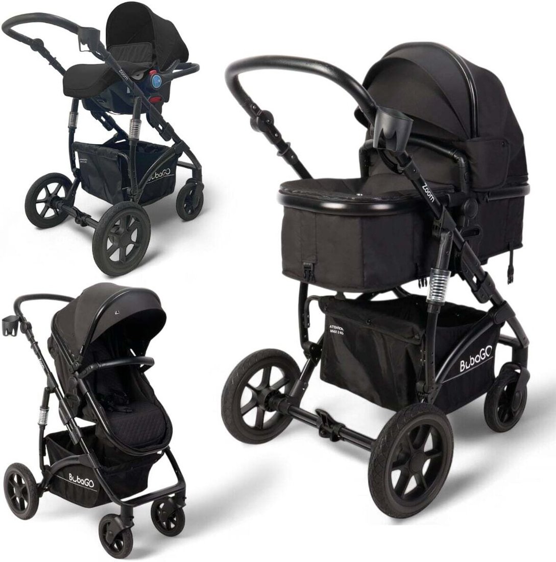 

Универсальная коляска Bubago Zoom (3 в 1, черный)