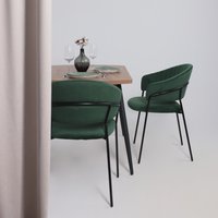 Стул с подлокотниками Алвест AV 433 (изумрудный бархат H-30/черный)