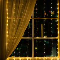 Световой дождь Luazon Занавес Rosa 5206147 (теплый белый)