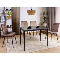 Кухонный стол Signal Mario 100/60 (эффект черного мрамора/черный)