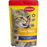 Лакомство для кошек Sanal Tasty Stars Poultry с курицей 40 г