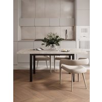 Кухонный стол Senira Велес 120x75 (мрамор эбея/опора черный)