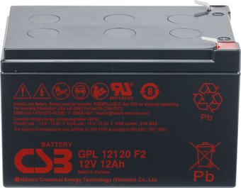 Аккумулятор для ИБП CSB Battery GPL12120 F2 (12В/12 А·ч)