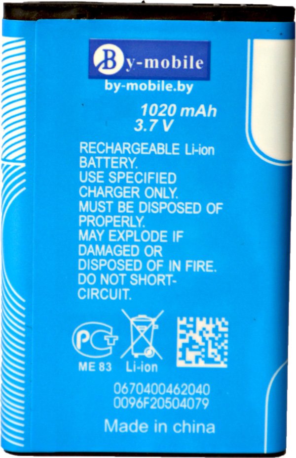 

Аккумулятор для телефона By-mobile совместим с TM-120