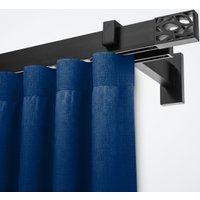 Карниз для штор Sundays Home Флэт Лайн Грид двойной (составной, черный матовый, 3.2 м)