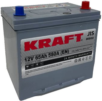 Автомобильный аккумулятор KRAFT Asia 65 JR+ (65 А·ч)