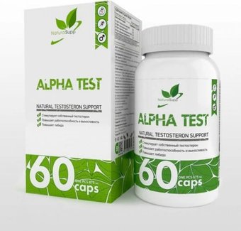 Комплекс NaturalSupp Альфа мен/Alpha test Testosteron Support (60 капсул)