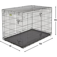 Клетка Midwest iCrate для собак 2 двери 1548DD (122x76x84см, черный)