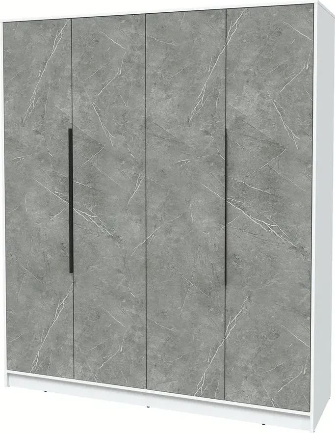 

Шкаф распашной Интерлиния Концепт КТ-Ш4 Глосс (белый платинум/керамика)