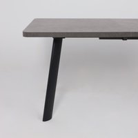 Кухонный стол Мамадома Leon lux radial-180 раздвижной 180-240х95 (дымчатая керамика/черный)