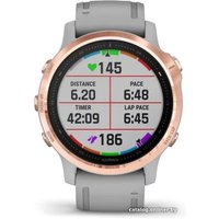 Умные часы Garmin Fenix 6s Sapphire (розовое золото/серый)