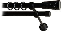 

Карниз для штор Lm Decor Византия 066 2р гладкий 25/19мм (черный мат, 1.8м)
