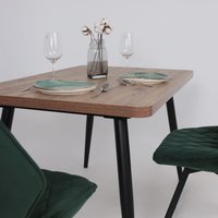 Кухонный стол Мамадома Borg radial-120 раздвижной 120-160х80 (дуб веллингтон/черный)