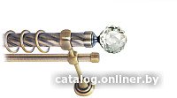 

Карниз для штор Lm Decor Кристалл 130 2р витой 25/16мм (антик, 3.6м)