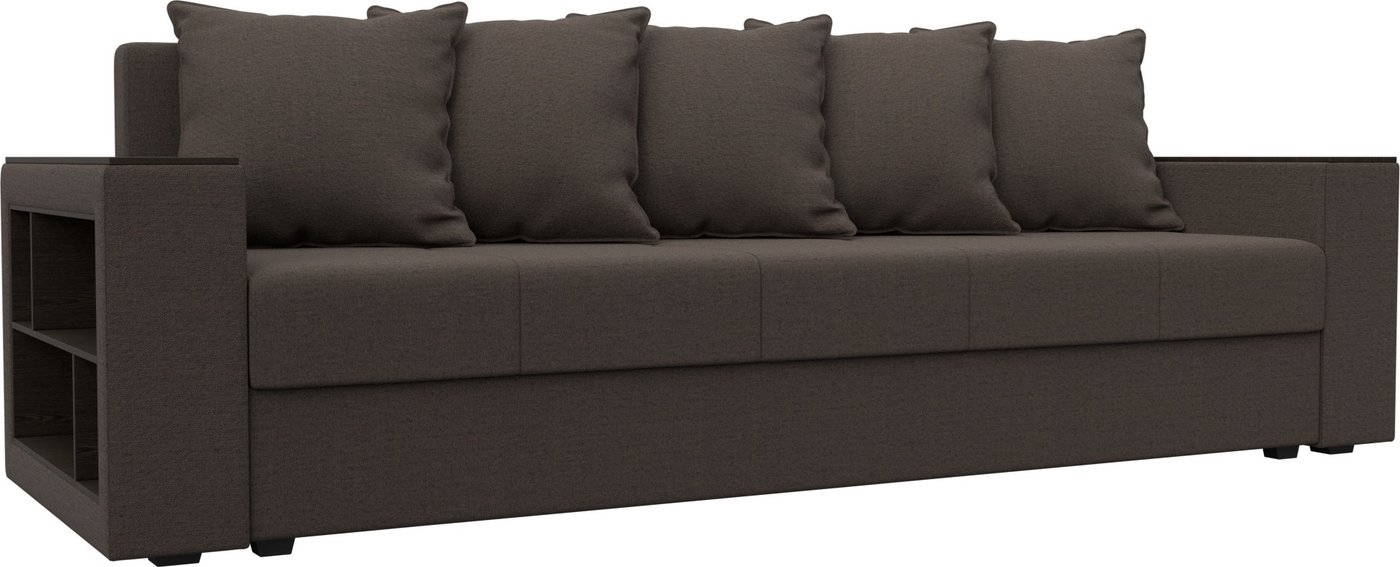 

Диван Лига диванов Дубай Лайт полки слева 132281L (рогожка Амур 05 коричневый)