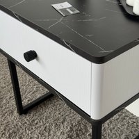 Тумба Shtabe Royal 5301 эко (мрамор неро/черный)