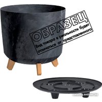 Вазон Prosperplast Gracia Tubus Beton Effect DGTL300LE-422U (серый бетон)