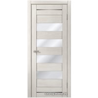 Межкомнатная дверь MDF-Techno Dominika 106 70x200 (дуб шале снежный, лакобель коричневый)