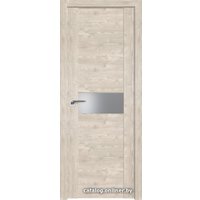 Межкомнатная дверь ProfilDoors 2.05XN L 50x200 (каштан светлый, стекло lacobel серебряный лак)