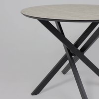 Кухонный стол Аврора Мехико 3Д D950 (мрамор светлый/черный матовый)